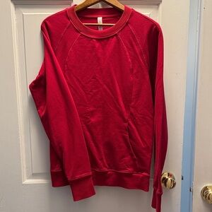 Women's Red Lululemon Sweatshirt top size 8